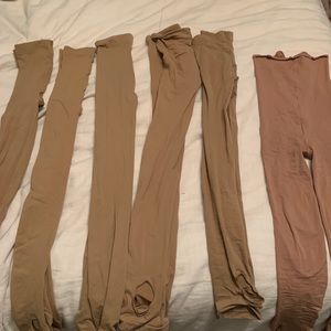 Tan Dance Tights Stirrup and Convertible
